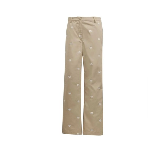 Adidas Beige Logo Chino Pants Size 6 Brand New - Picture 1 of 15